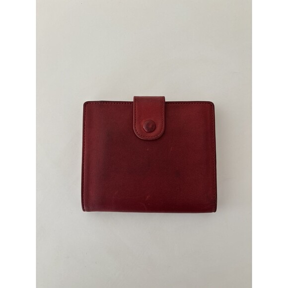 CHANEL Vintage Authentic Leather Timeless CC Wallet Red Flap Snap Closure - Picture 13 of 16